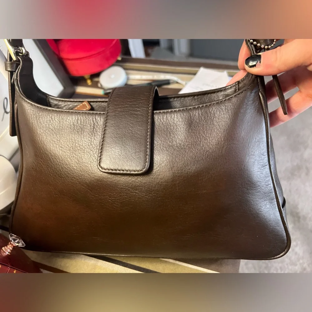 Coach 2005 Legacy Hampton Dark Brown Leather Handbag Shoulder Bag Satchel